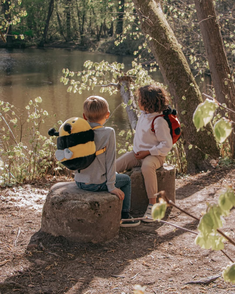 Rucsac copii Wild & Soft Albină – rucsac pluș premium cu bretele reglabile [7]