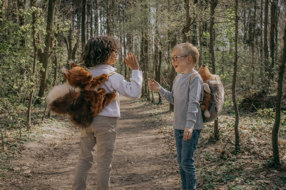 Rucsac copii Wild & Soft Veveriță – rucsac pluș premium cu bretele reglabile [3]