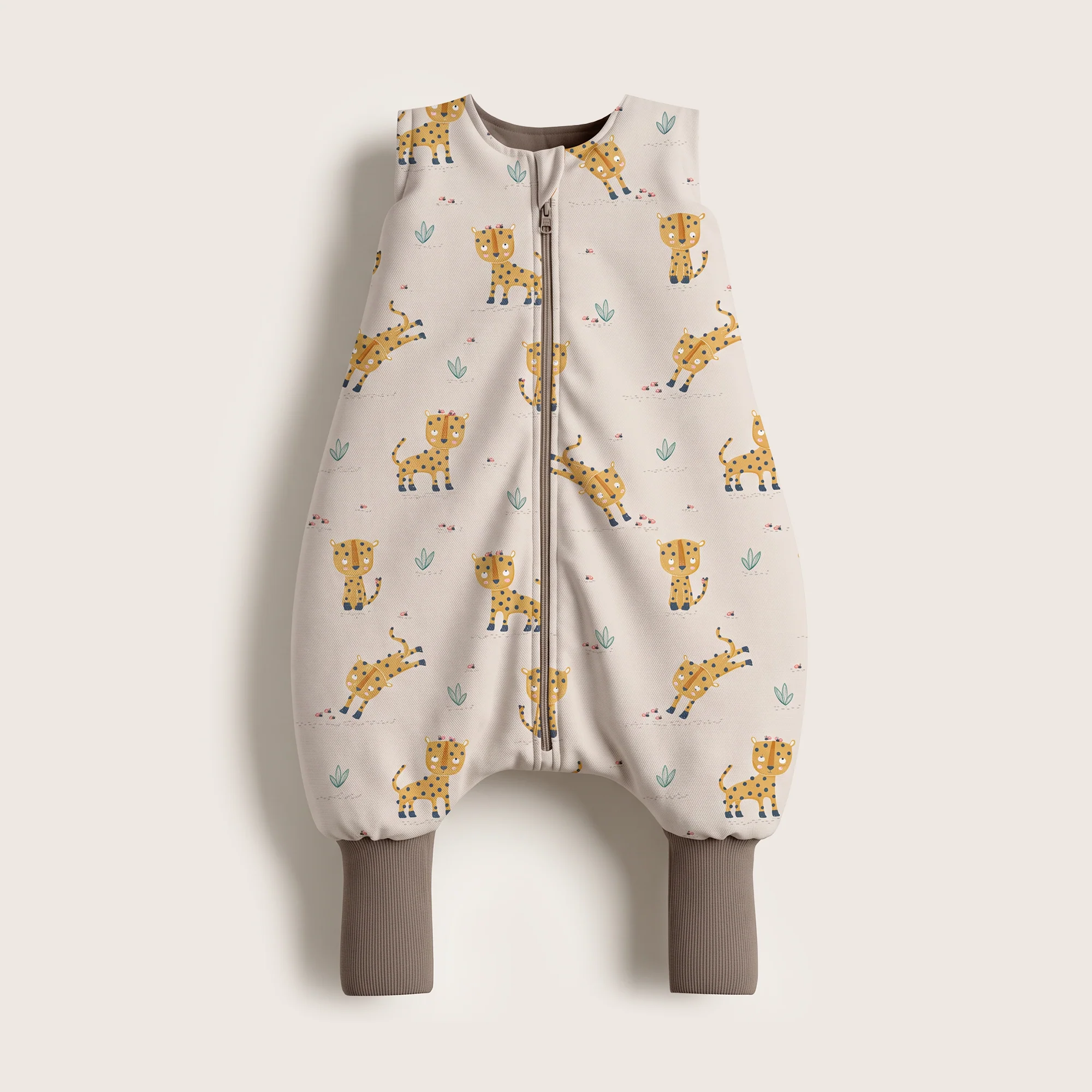 Sac de Dormit cu Picioare BabySteps® „Ghepard" – Bumbac Premium, 1 TOG, Picioare Pliabile | Mărimea S 86/92/98, 12-36 Luni [2]