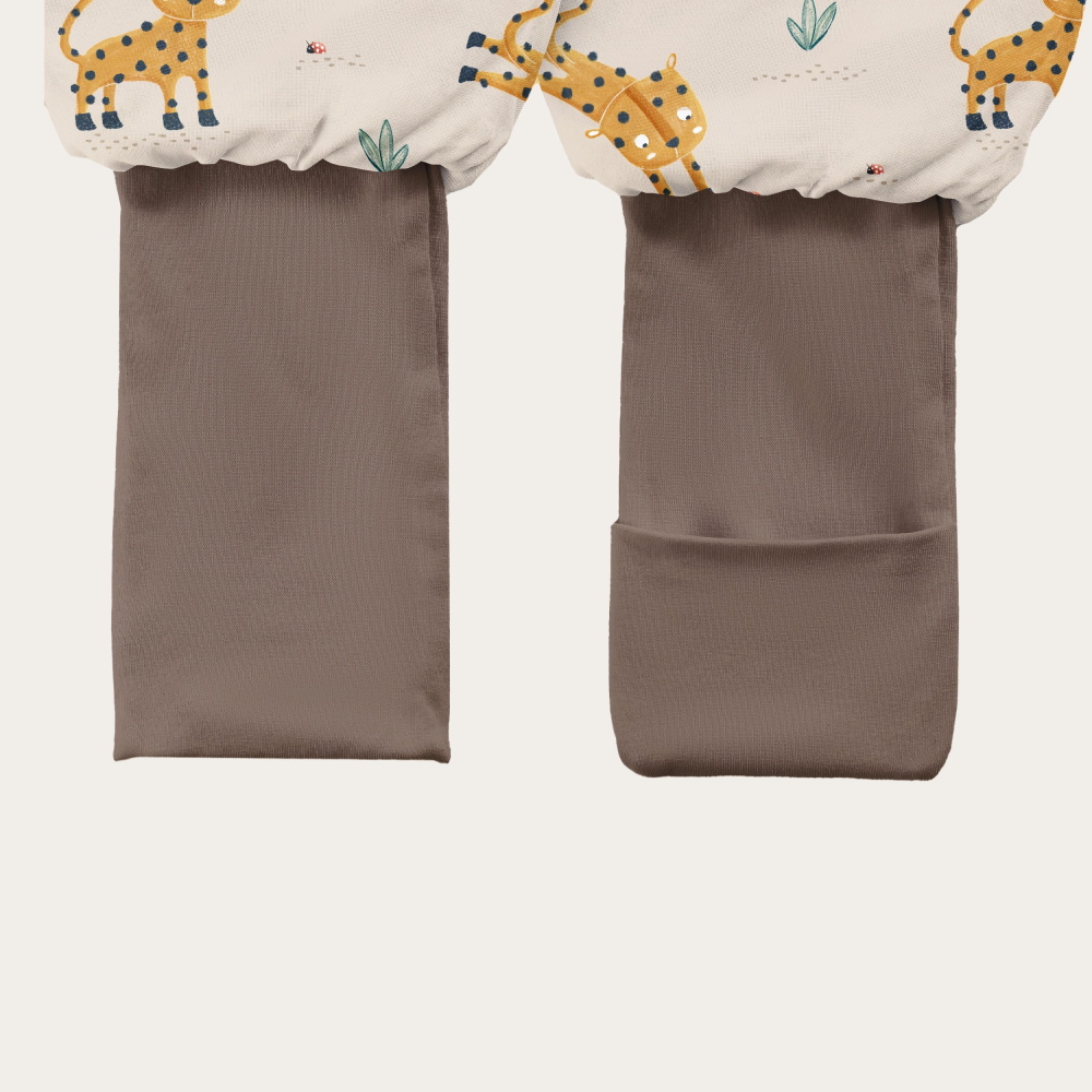 Sac de Dormit cu Picioare BabySteps® „Ghepard" – Bumbac Premium, 1 TOG, Picioare Pliabile | Mărimea S 86/92/98, 12-36 Luni [4]