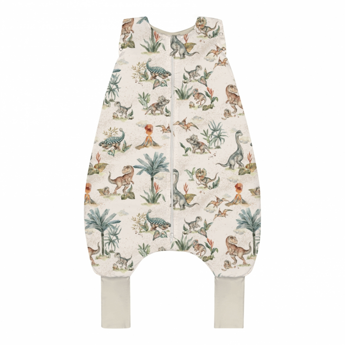 Sac de dormit cu picioare, bumbac 1 Tog,  World of dinosaurs, marimea XS, 74/80, 6-12 luni - BabySteps [1]