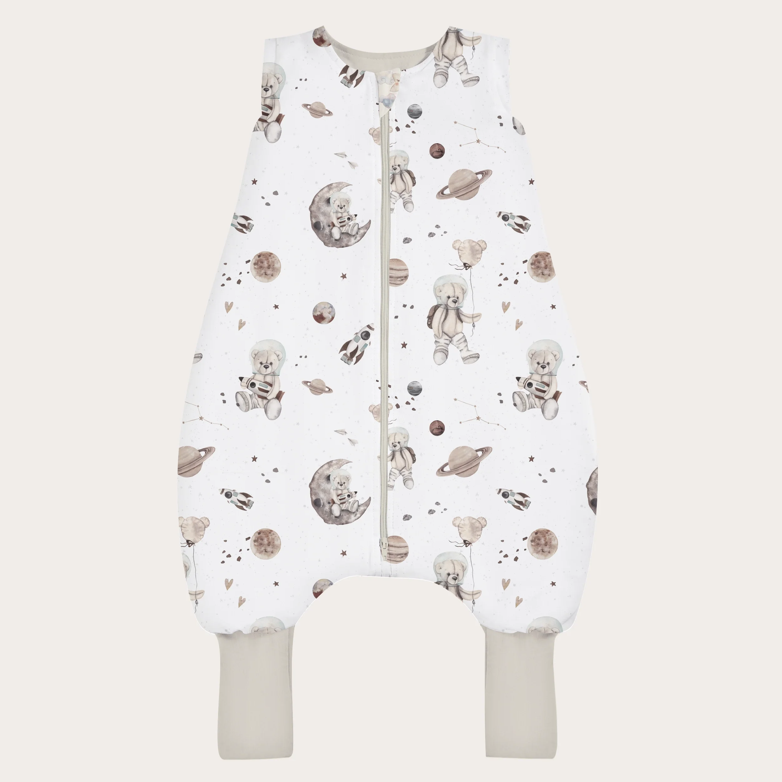 Sac de dormit cu picioare, bumbac 1 Tog, Space Teddy White, XS, 6-12 luni [3]