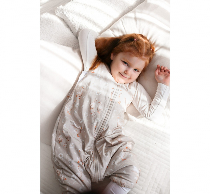 Sac de dormit cu picioare, bumbac 1 Tog,  World of dinosaurs, marimea XS, 74/80, 6-12 luni - BabySteps [7]