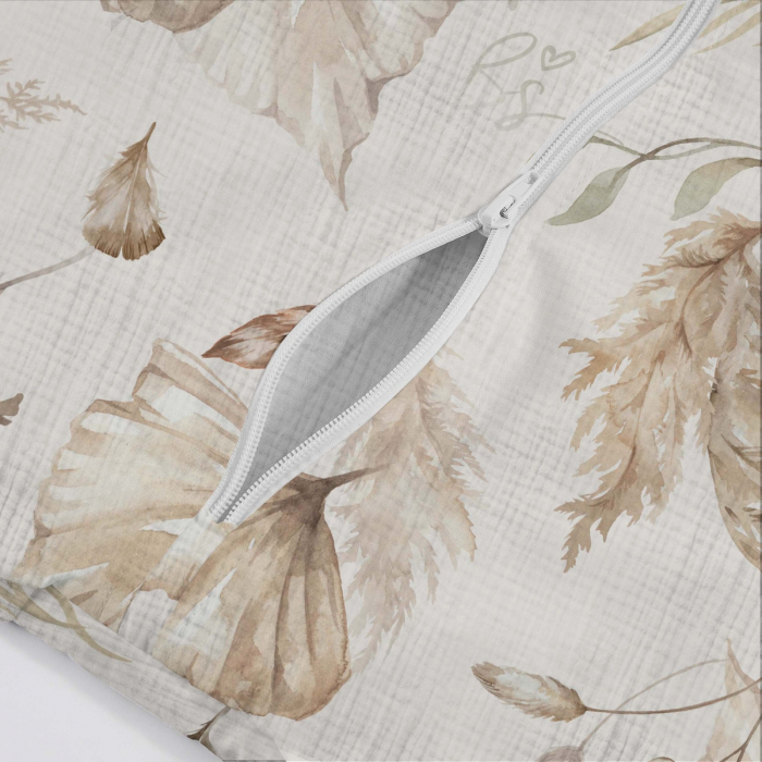 Sac de dormit cu picioare, bumbac muselina 0.5 Tog, Natura, XS 74/80, 6-12 luni [5]