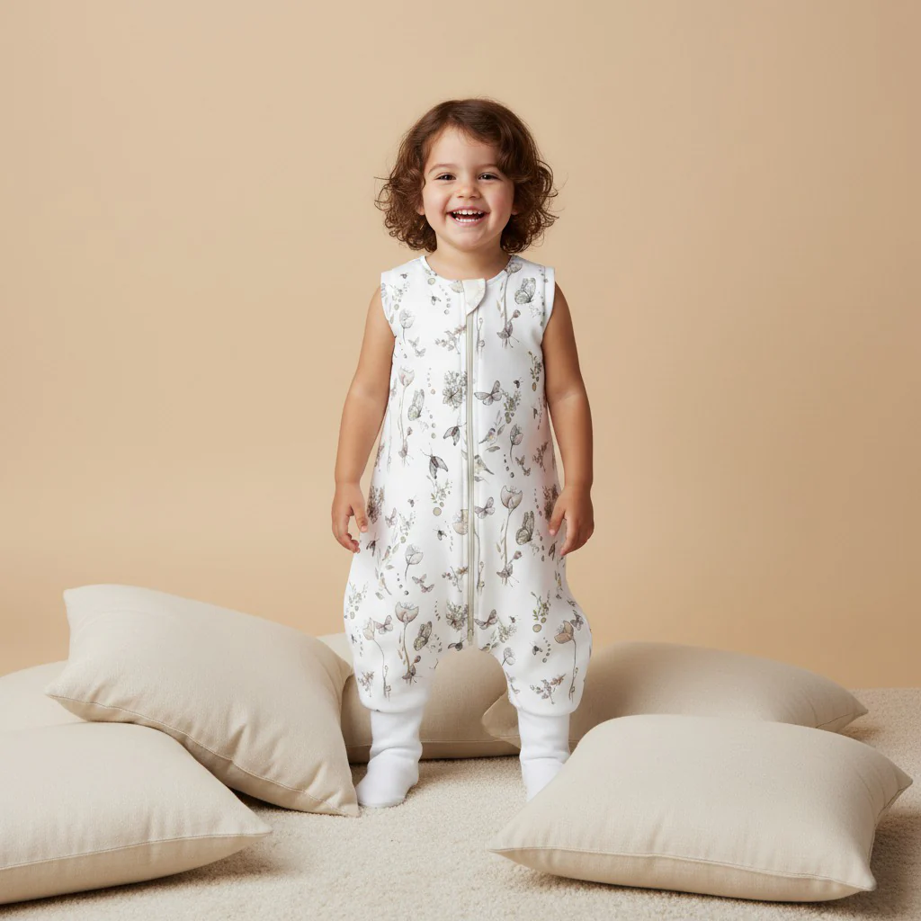 Sac de dormit cu picioare, bumbac muselina 0.5 Tog, Natura, XS 74/80, 6-12 luni [2]