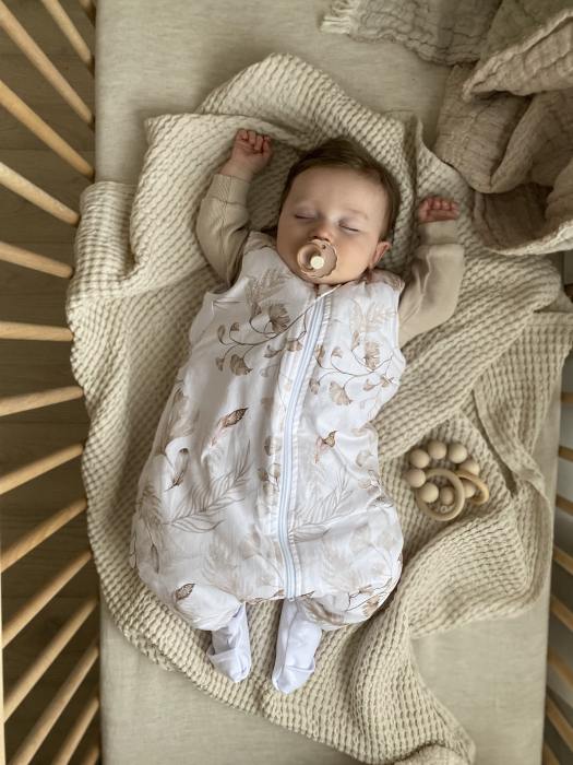 Sac de dormit cu picioare, bumbac cu umplutura 2.5 Tog, tot parcusul anului, Nature, marimea S, 1-2 ani - BabySteps [21]