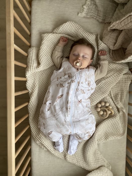 Sac de dormit cu picioare, bumbac cu umplutura 2.5 Tog, tot parcusul anului, Nature, marimea S, 1-2 ani - BabySteps [24]