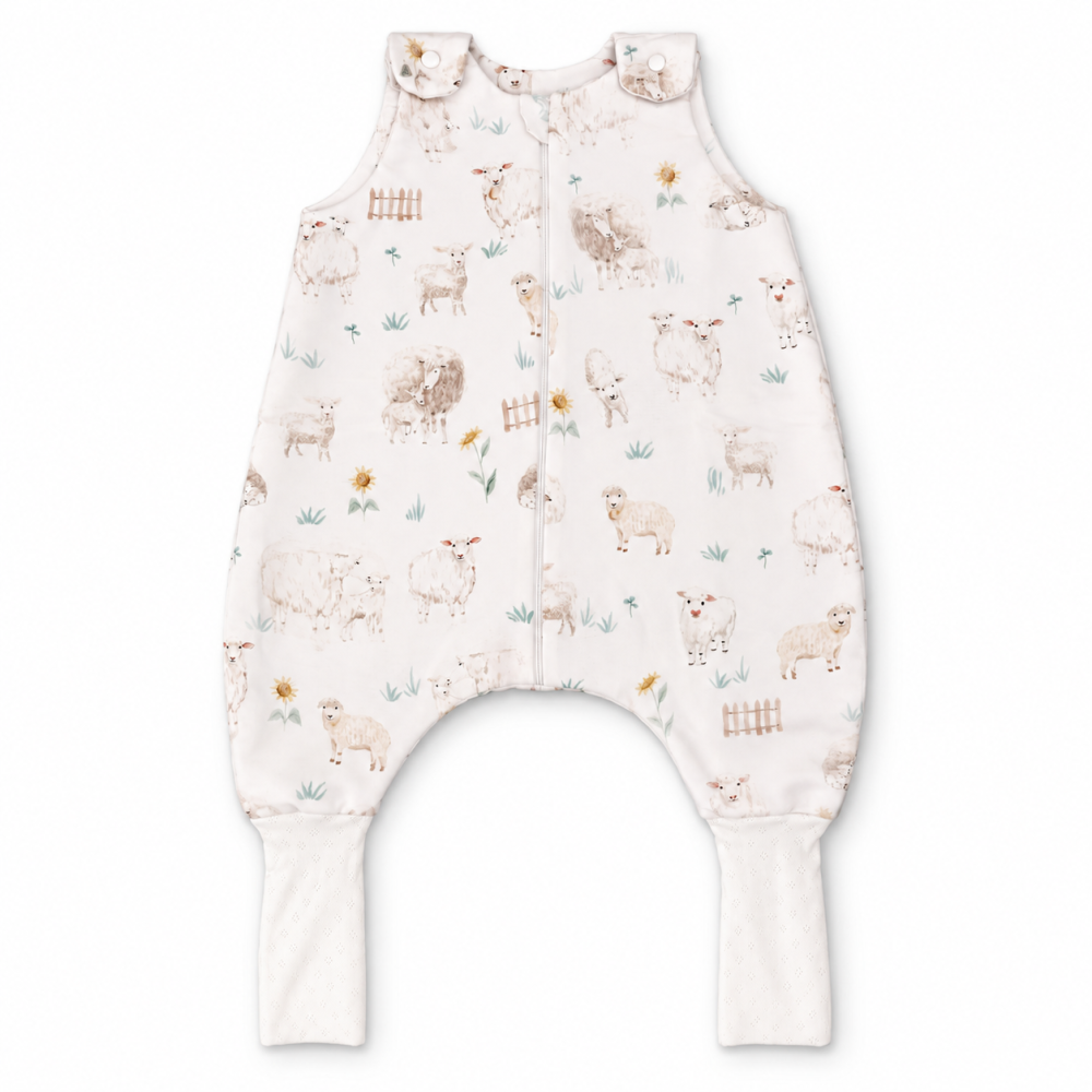 Sac de dormit de vară cu picioare Amy Mielușei pe Pajiște, viscoză din bambus, 1 TOG, mărimea S (80-86cm), 62x50cm – cu șosete integrate [6]