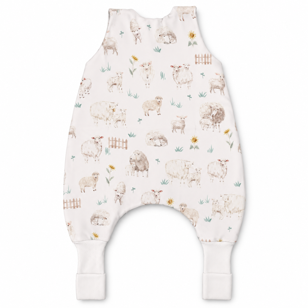 Sac de dormit de vară cu picioare Amy Mielușei pe Pajiște, viscoză din bambus, 1 TOG, mărimea S (80-86cm), 62x50cm – cu șosete integrate [5]