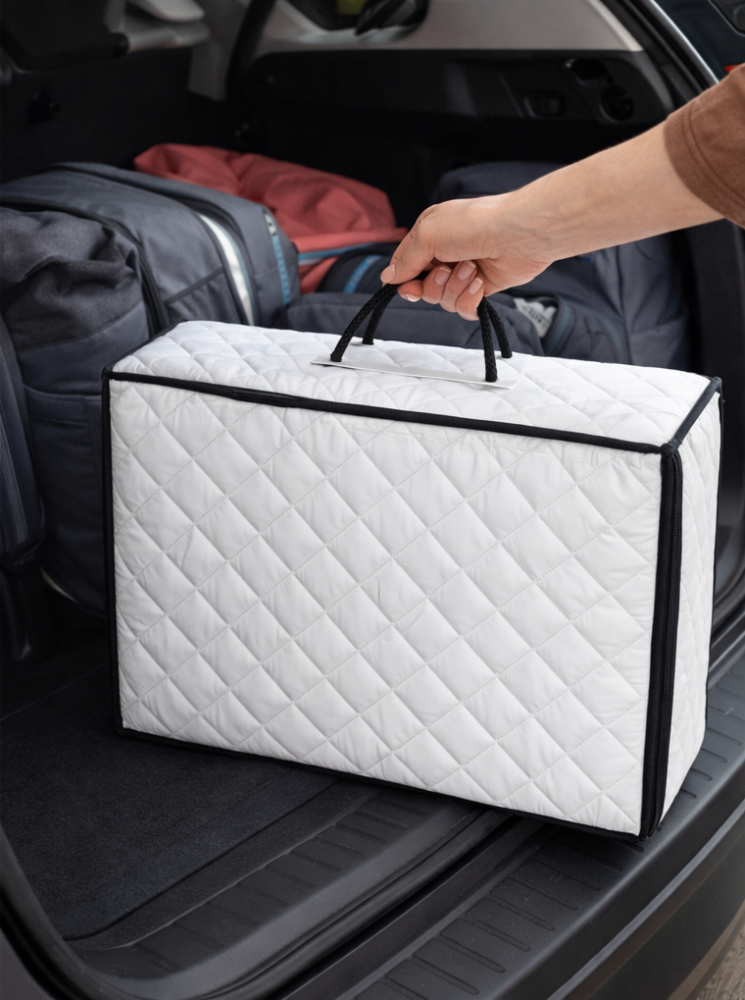 Saltea de călătorie pliabilă copii 120x60 cm Danpol – husă bumbac matlasat, geantă transport, antialergică [3]