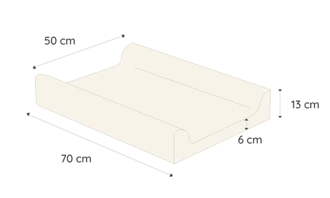 Saltea de infasat cu spate intarit si margini de protectie 50x70 cm, Montana Grey [3]