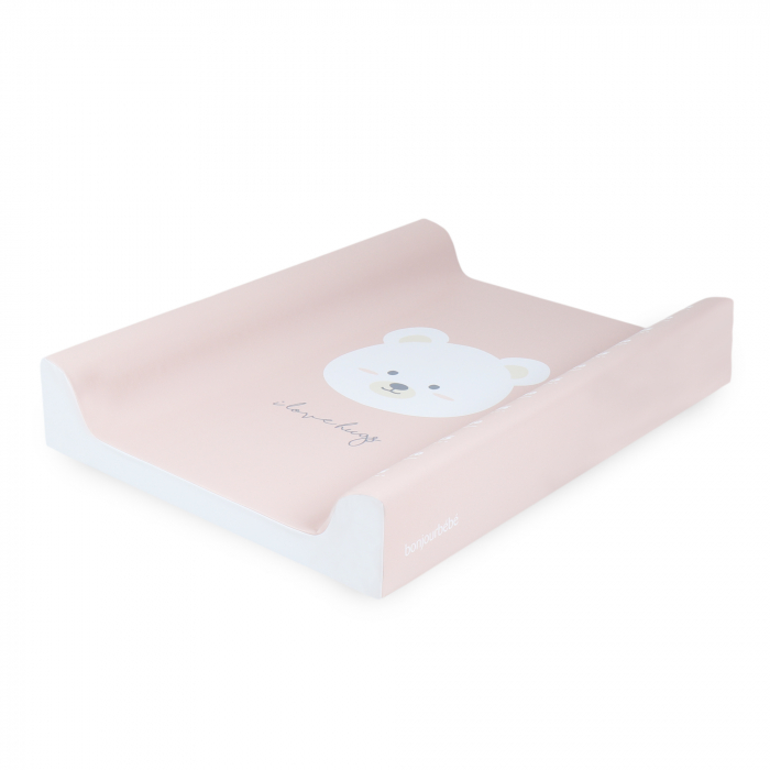 Saltea de infasat cu spate intarit si margini de protectie 50x70 cm, Montana Pink [2]
