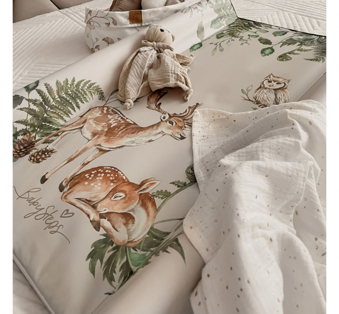 Saltea de infasat cu spate intarit si margini de protectie 50x80 cm, Boho [4]