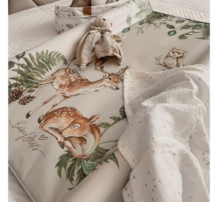 Saltea de infasat cu spate intarit si margini de protectie 50x80 cm, Goose Family [4]