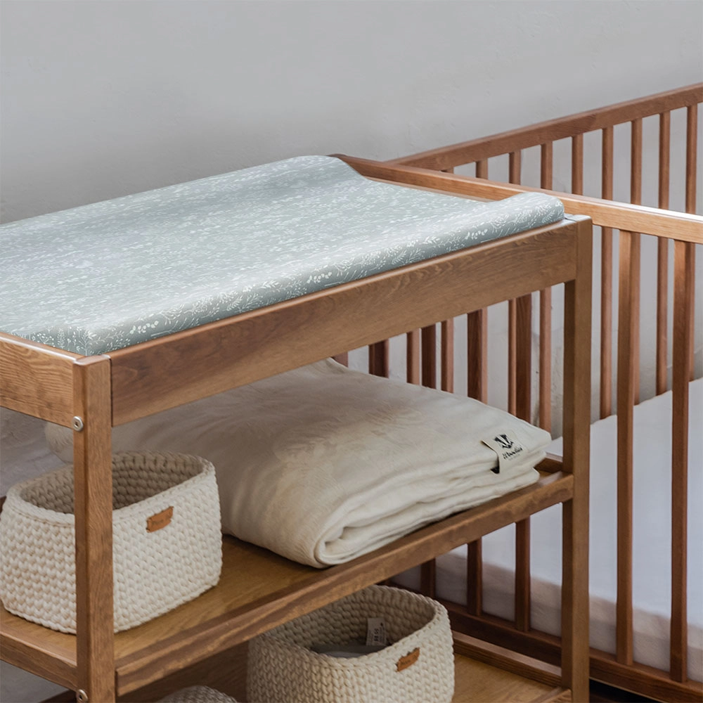 Saltea din spuma pentru masa de infasat din lemn, impermeabila cu margini de protectie, 70x40 cm Boho by Woodies [2]
