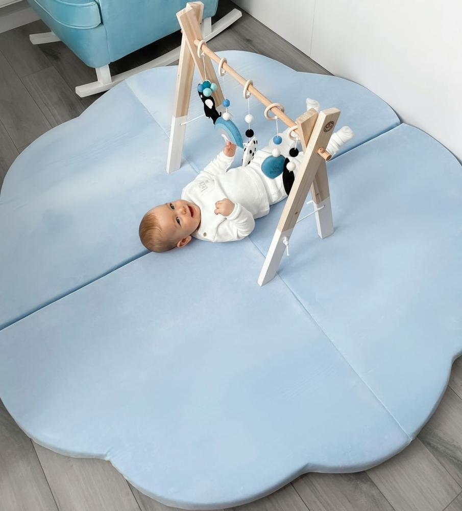 Saltea norisor pentru joaca din spuma, Catifea Blue, 160x160cm [12]