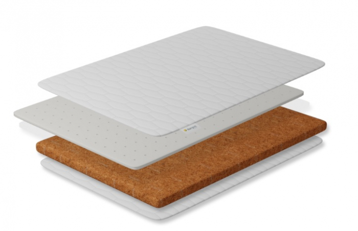 Saltea pentru copii, Cocos 6 cm Latex 3 cm cu husa detasabila Bumbac Cashmere, 120x60x10 cm [2]