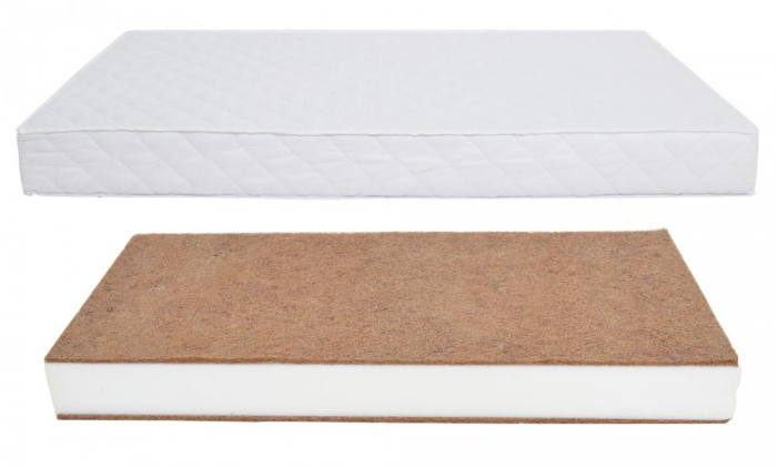 Saltea pentru copii, Cocos Spuma T18 Cocos cu husa detasabila Bumbac, 120X60X10 CM [3]