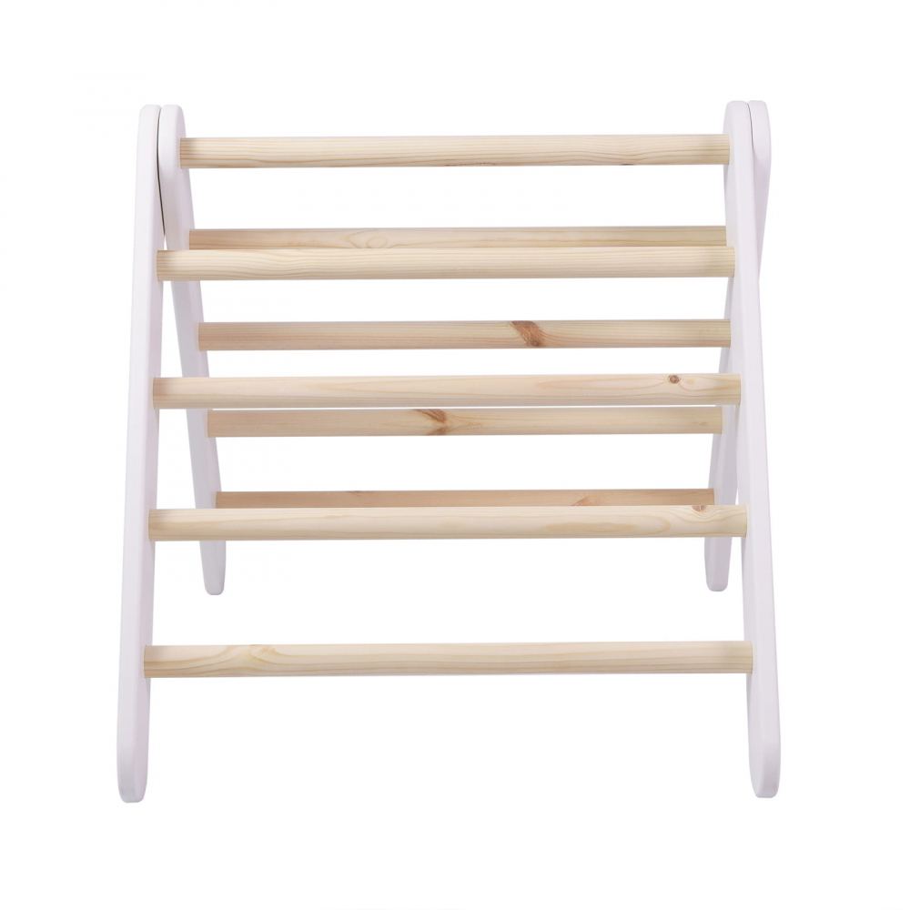 Scara din lemn pentru copii - Triunghi de catarare tip Pikler Montessori, Alb, MeowBaby® [6]