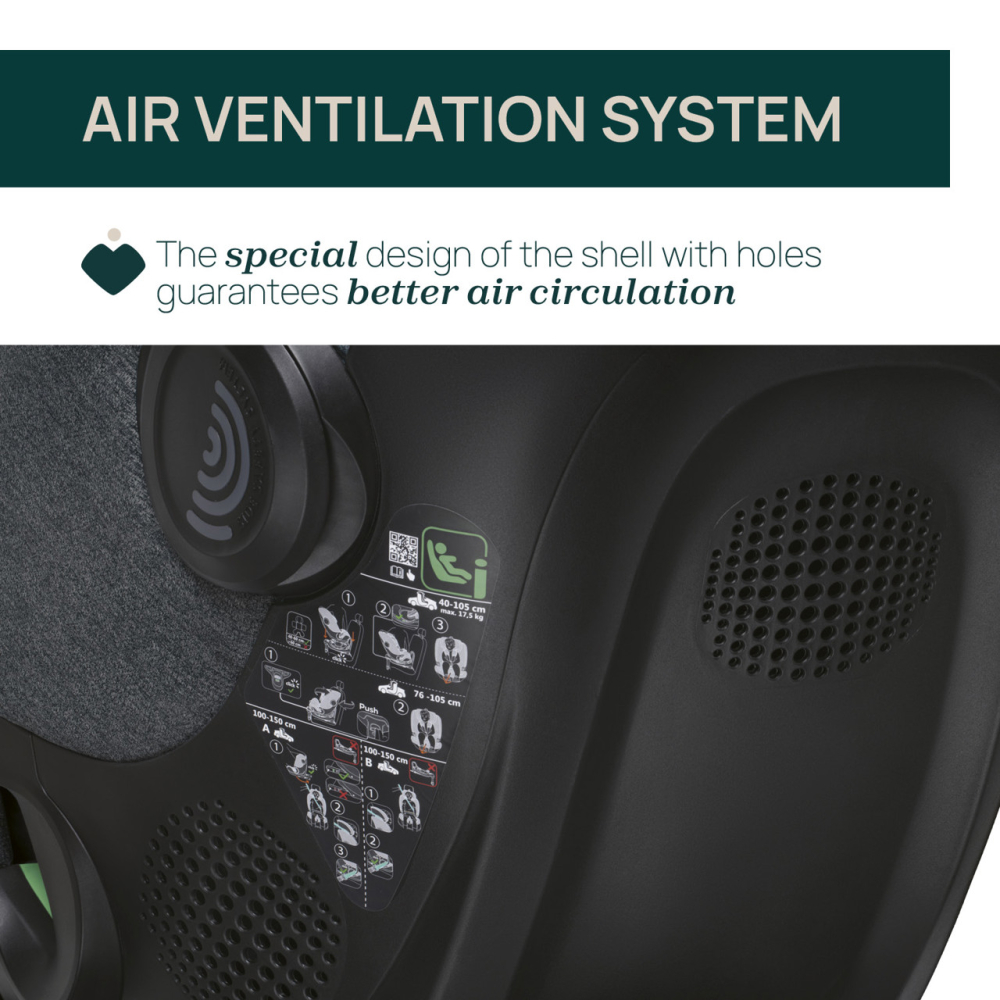 Scaun auto Chicco Bi-Seat i-Size Air cu baza Isofix, BlackAir (negru), 40-150 cm (de la nastere pana la 12 ani) [5]