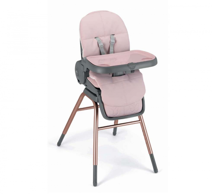 Scaun de Masa 4in1 pentru Bebelusi si Copii, CAM® Original, Înălțime Ajustabila, Varsta 0-15 kg, Pliabil, Centura de Siguranta in 5 Puncte, Depozitare, Roz [6]