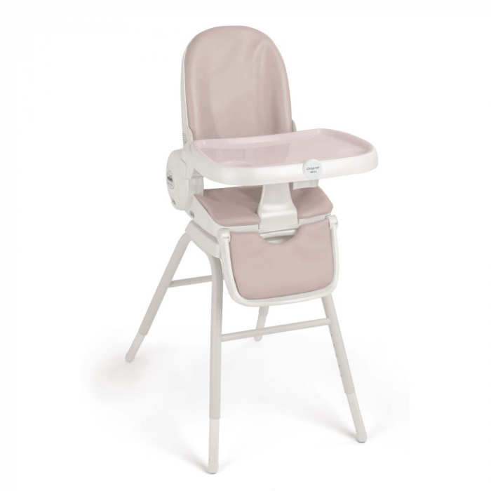 Scaun de Masa 4in1 pentru Bebelusi si Copii, CAM® Original, Înălțime Ajustabila, Varsta 0-14 ani, Pliabil, Centura de Siguranta in 5 Puncte, Depozitare, Rose [2]