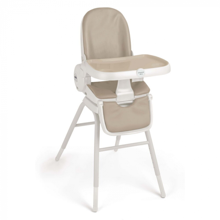 Scaun de Masa 4in1 pentru Bebelusi si Copii, CAM® Original, Înălțime Ajustabila, Varsta 0-14 ani, Pliabil, Centura de Siguranta in 5 Puncte, Depozitare, Bej [2]