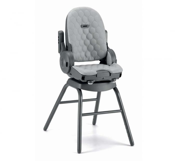 Scaun de Masa 4in1 pentru Bebelusi si Copii, CAM® Original, Înălțime Ajustabila, Varsta 0-15 kg, Pliabil, Centura de Siguranta in 5 Puncte, Depozitare, Gri antracit [2]