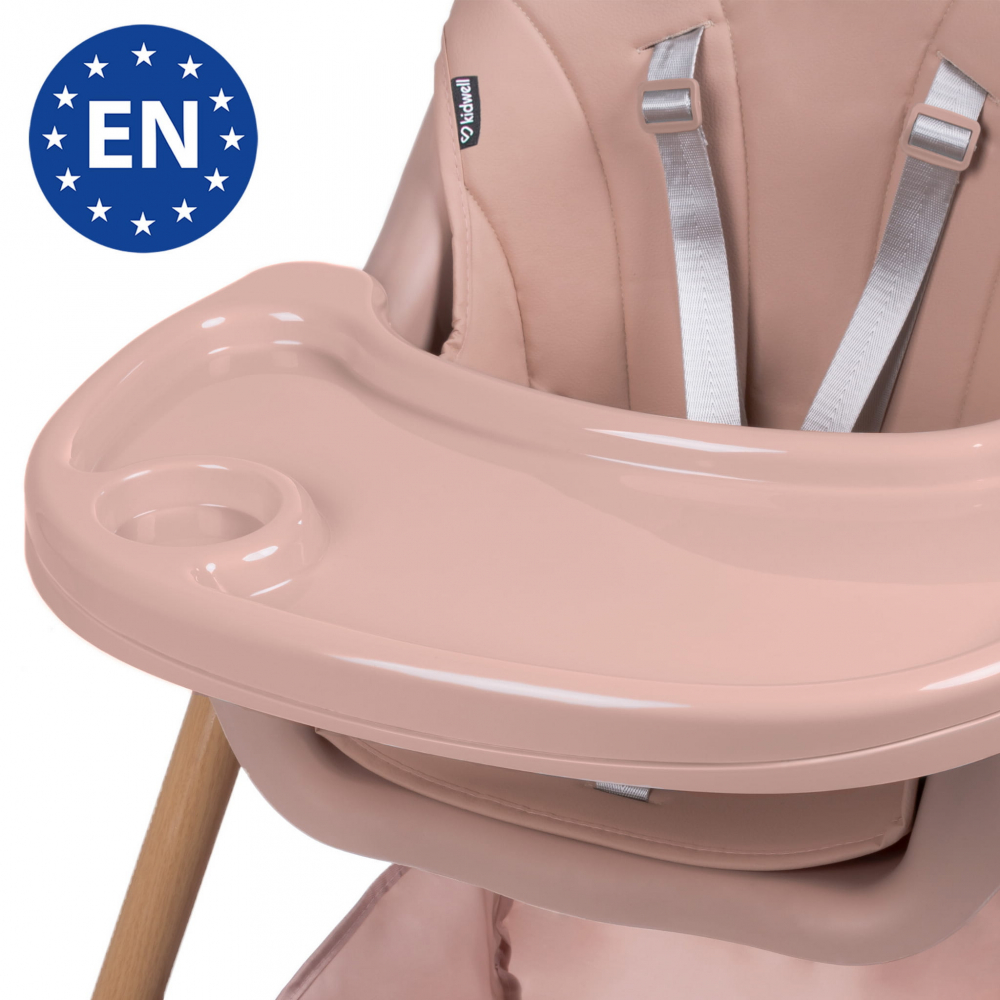 Scaun de Masa 2in1 pentru Bebelusi si Copii, Pliabil, KARIMI, Înălțime Ajustabila, Varsta 0-15 kg, Centura de Siguranta in 5 Puncte, Depozitare [8]