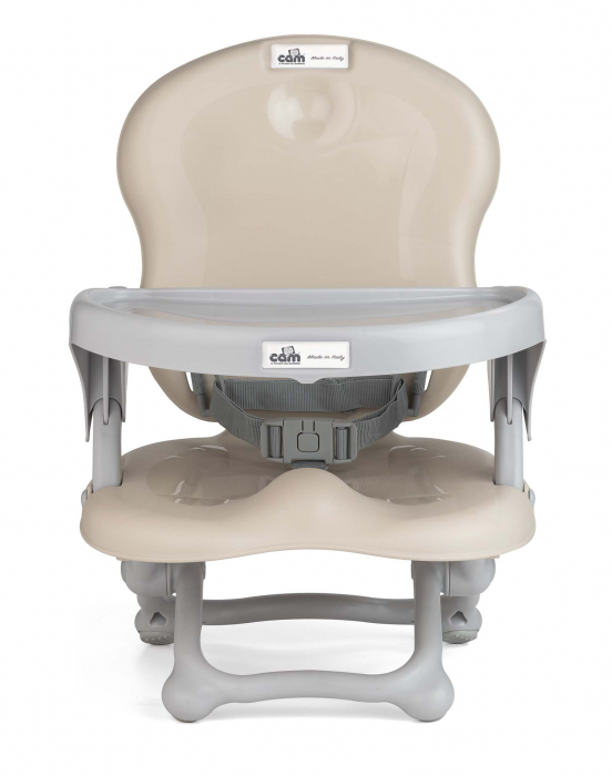 Scaun de Masa CAM® Smarty, Înălțime Ajustabila, Varsta 6-36 luni, Pliabil, Centura de Siguranta in 3 Puncte, Bej [2]