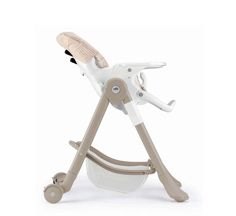 Scaun de Masa Multifunctional pentru Bebelusi si Copii, CAM® Campione, Înălțime Ajustabila, Varsta 6-36 luni, Pliabil, Centura de Siguranta in 5 Puncte, 3 Tavite Detasabile, Depozitare, Teddy [2]