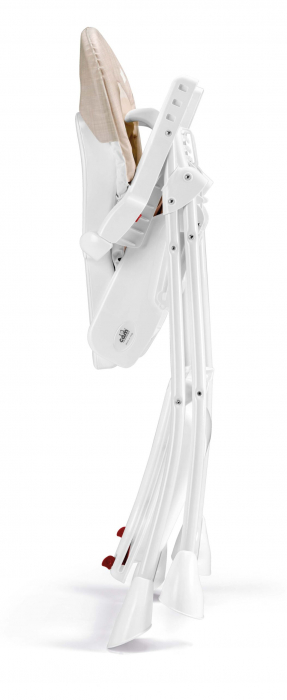 Scaun de Masa pentru Bebelusi si Copii, CAM® Mini, Varsta 0-36 luni, Pliabil, Centura de Siguranta in 5 Puncte, Depozitare, Crem [3]