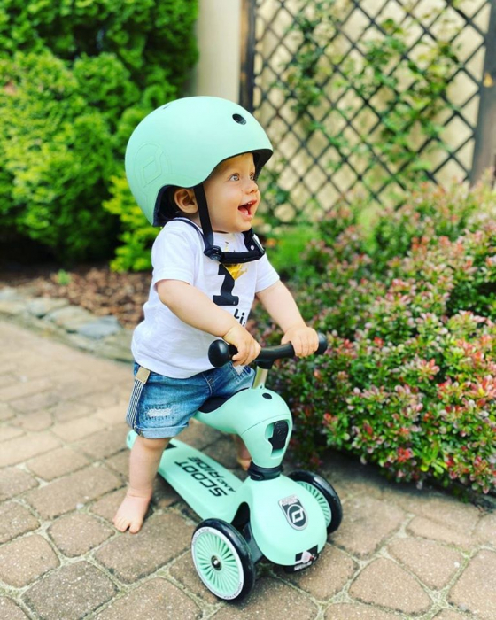 Trotineta copii cu sezut, transformabila 2in1, HighwayKick 1 Kiwi, 1-5 ani, pana la 50 kg, Scoot & Ride [14]