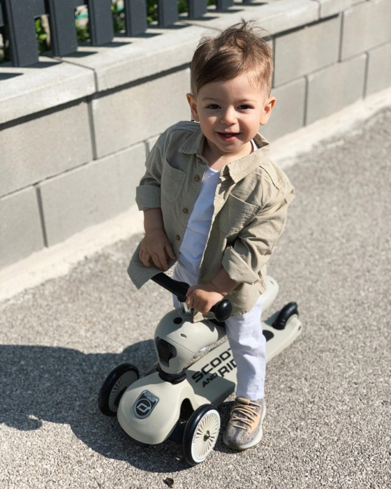 Trotineta copii cu sezut, transformabila 2in1, HighwayKick 1 Ash, 1-5 ani, pana la 50 kg, Scoot & Ride [20]
