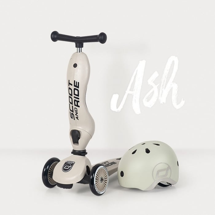 Trotineta copii cu sezut, transformabila 2in1, HighwayKick 1 Ash, 1-5 ani, pana la 50 kg, Scoot & Ride [10]