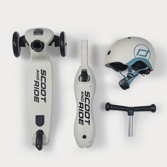 Trotineta copii cu sezut, transformabila 2in1, HighwayKick 1 Ash, 1-5 ani, pana la 50 kg, Scoot & Ride [11]
