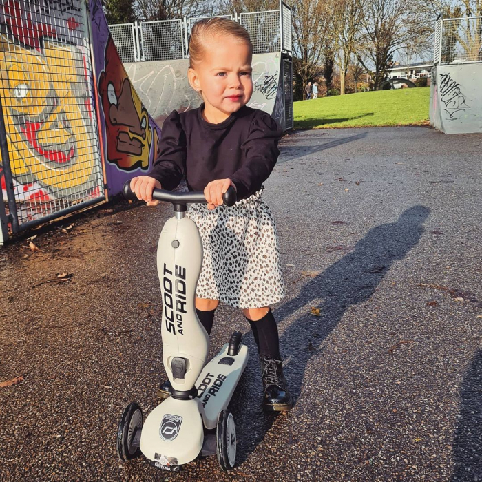 Trotineta copii cu sezut, transformabila 2in1, HighwayKick 1 Ash, 1-5 ani, pana la 50 kg, Scoot & Ride [29]