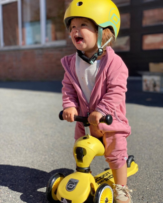 Trotineta copii cu sezut, transformabila 2in1, HighwayKick 1 Lemon, 1-5 ani, pana la 50 kg, Scoot & Ride [15]