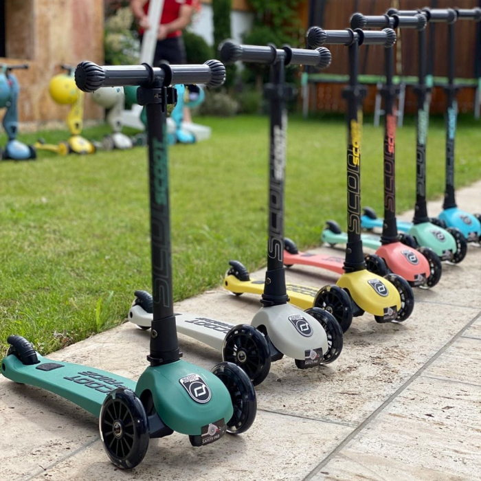 SCOOT AND RIDE - Trotineta HighwayKick 3 Pliabila, 3-6 ani, Peach, roti luminoase [6]