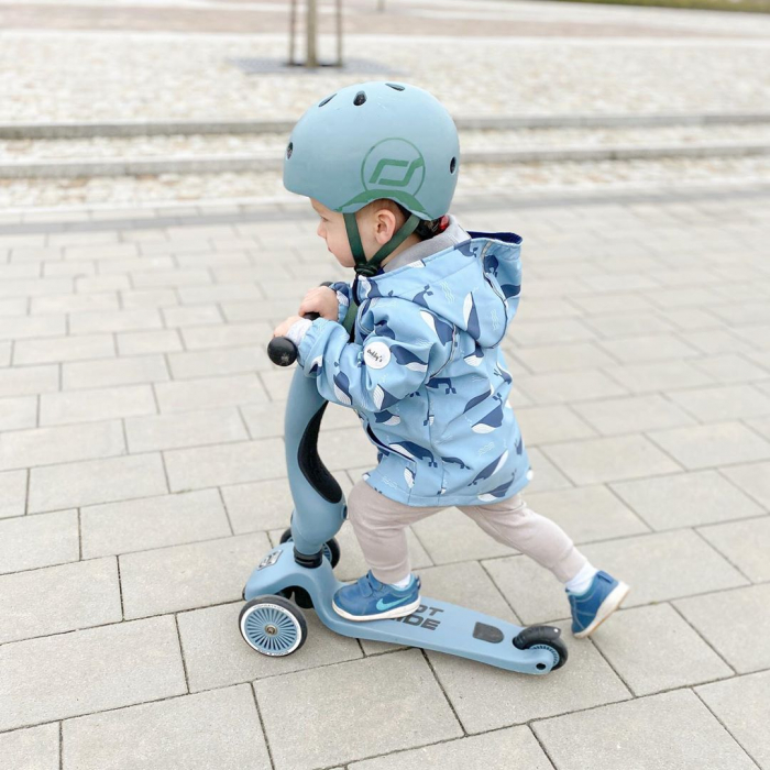 Trotineta copii cu sezut, transformabila 2in1, HighwayKick 1 Steel, 1-5 ani, pana la 50 kg, Scoot & Ride [22]