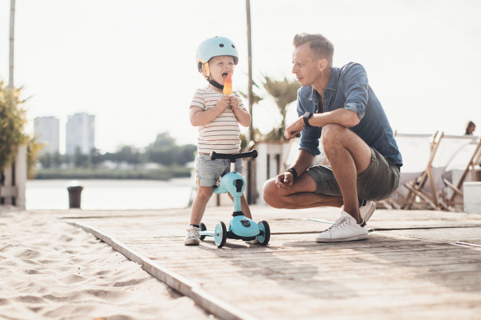 Trotineta copii cu sezut, transformabila 2in1, HighwayKick 1 Blueberry, 1-5 ani, pana la 50 kg, Scoot & Ride [14]