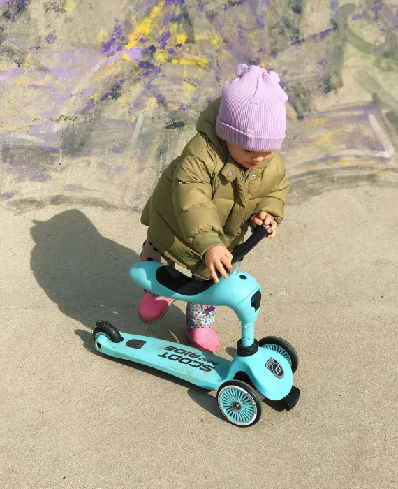 Trotineta copii cu sezut, transformabila 2in1, HighwayKick 1 Blueberry, 1-5 ani, pana la 50 kg, Scoot & Ride [12]