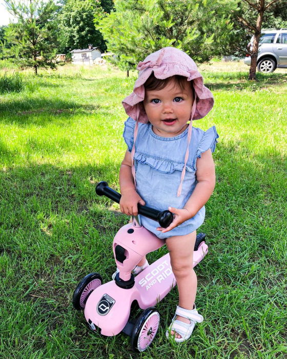 Trotineta copii cu sezut, transformabila 2in1, HighwayKick 1 Rose, 1-5 ani, pana la 50 kg, Scoot & Ride [13]