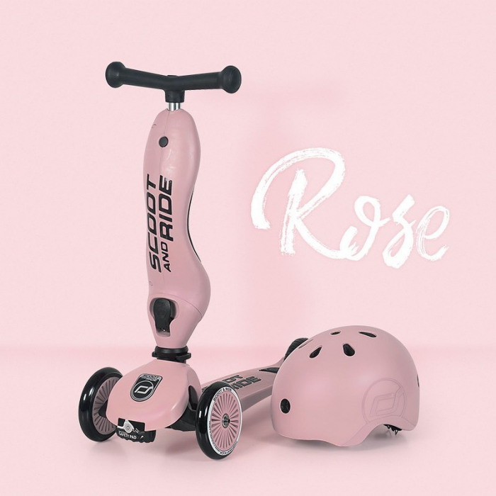 Trotineta copii cu sezut, transformabila 2in1, HighwayKick 1 Rose, 1-5 ani, pana la 50 kg, Scoot & Ride [10]