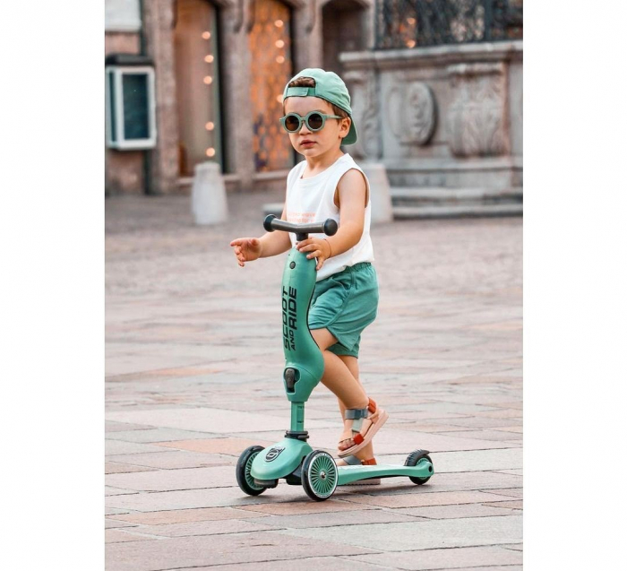 Trotineta copii cu sezut, transformabila 2in1, HighwayKick 1 Forest, 1-5 ani, pana la 50 kg, Scoot & Ride [27]
