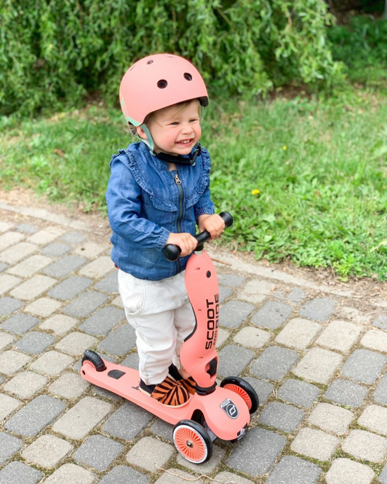 Trotineta copii cu sezut, transformabila 2in1, HighwayKick 1 Peach, 1-5 ani, pana la 50 kg, Scoot & Ride [16]