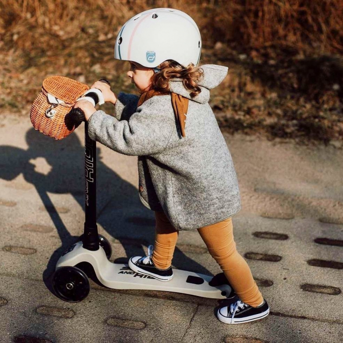 SCOOT AND RIDE - Trotineta HighwayKick 3 Pliabila, 3-6 ani, Ash, roti luminoase [13]
