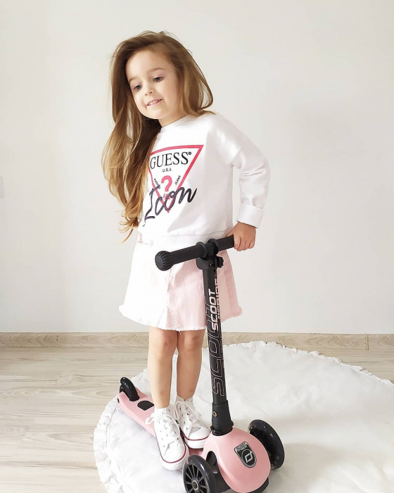 SCOOT AND RIDE - Trotineta HighwayKick 3 Pliabila, 3-6 ani, Rose, roti luminoase [11]