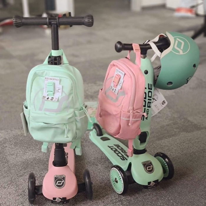 SCOOT AND RIDE - Trotineta HighwayKick 3 Pliabila, 3-6 ani, Rose, roti luminoase [16]