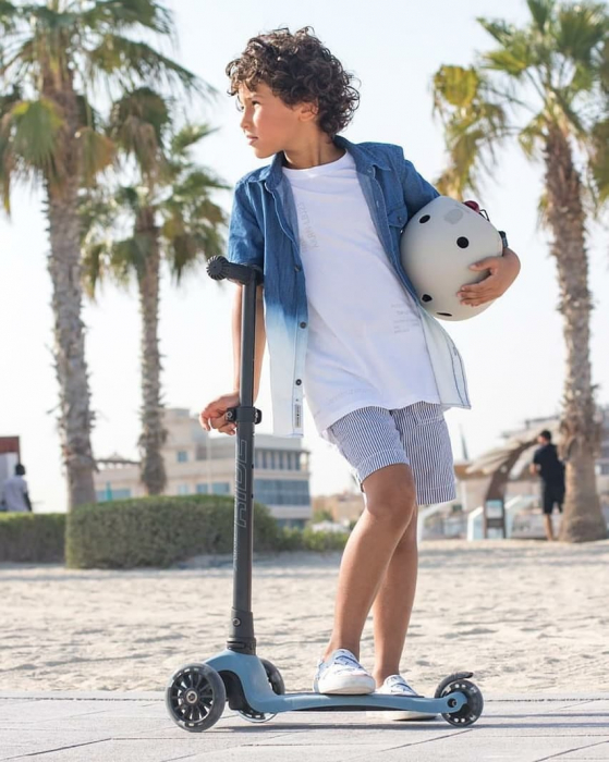 SCOOT AND RIDE - Trotineta HighwayKick 3 Pliabila, 3-6 ani, Steel, roti luminoase [15]